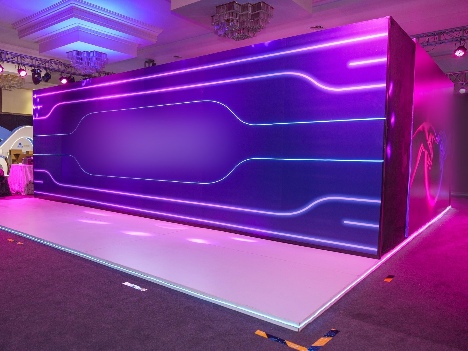 Delivered: the LED cube as built at the event