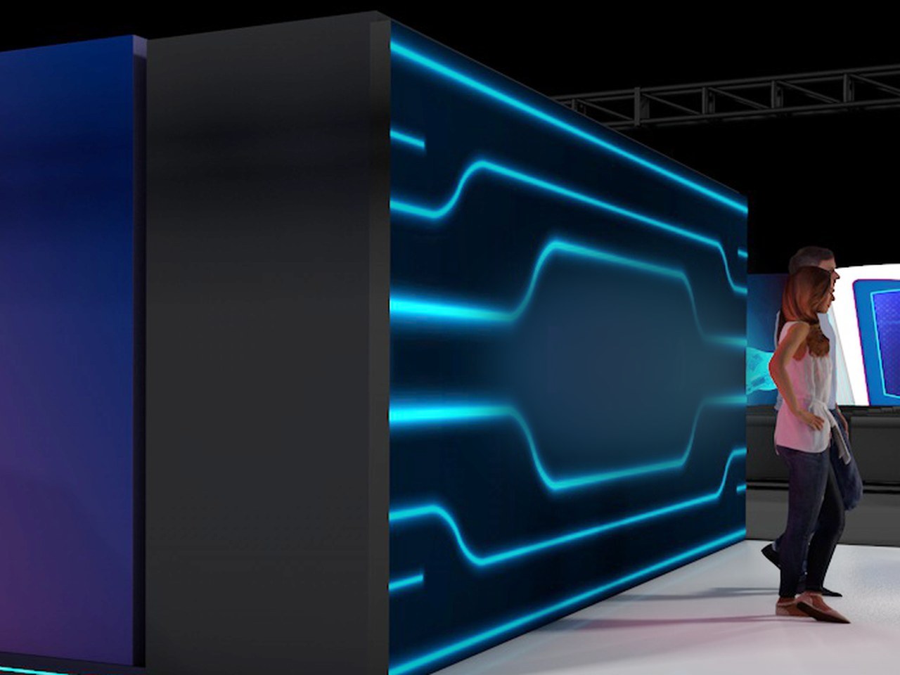 3D design: the proposal render of the LED cube