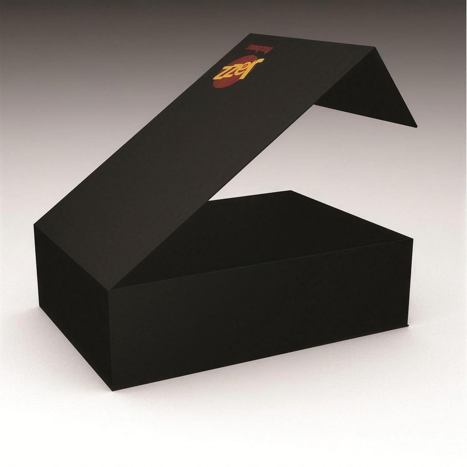 Black magnetic executive gift box, design render