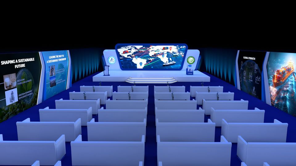 Stage and seated hall, 3D proposal