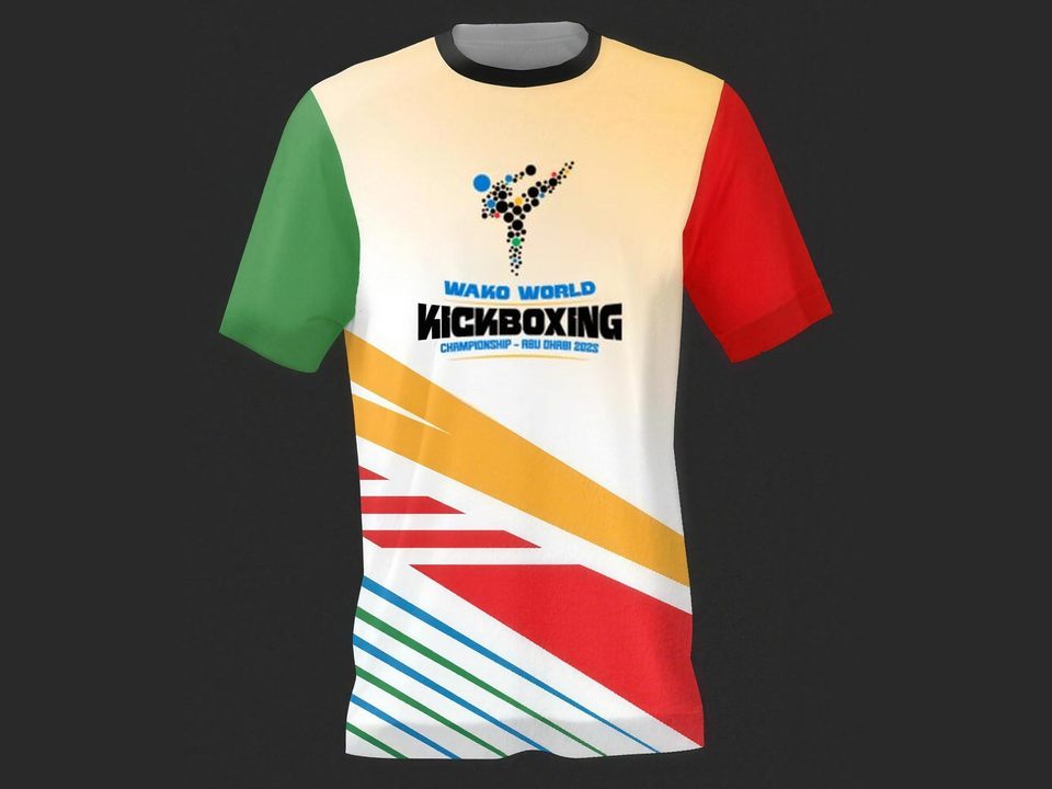 Championship T-shirt design in the event colors